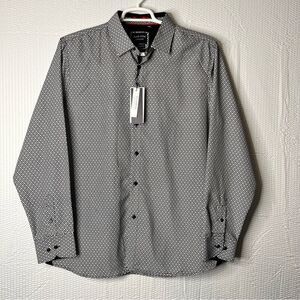 NEW Silver Stone Floral Pattern Cotton/ Polyester Blend Dress Shirt Size XXL